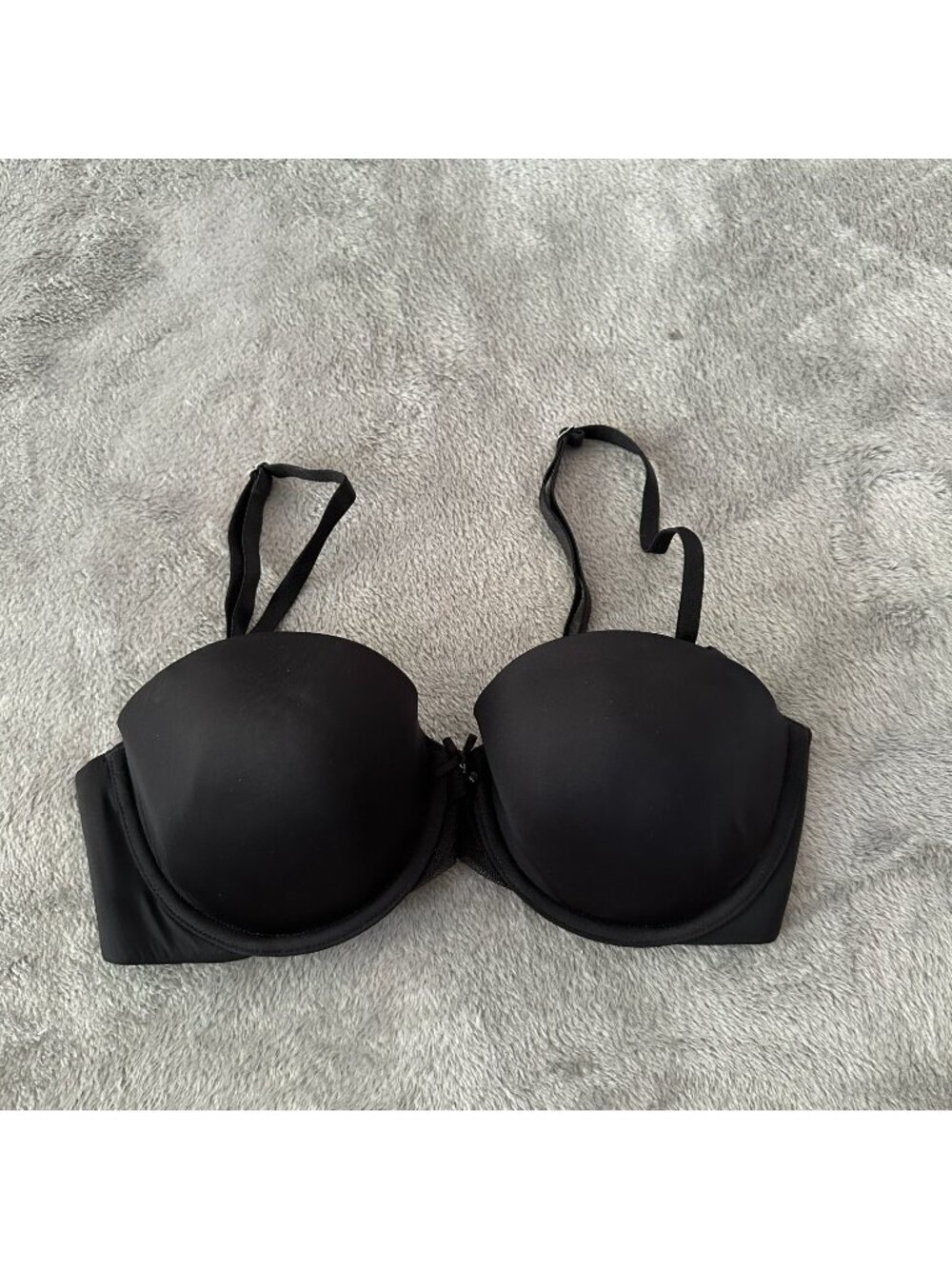 Victoria's Secret Lined Strapless Underwire Black Bra 32D